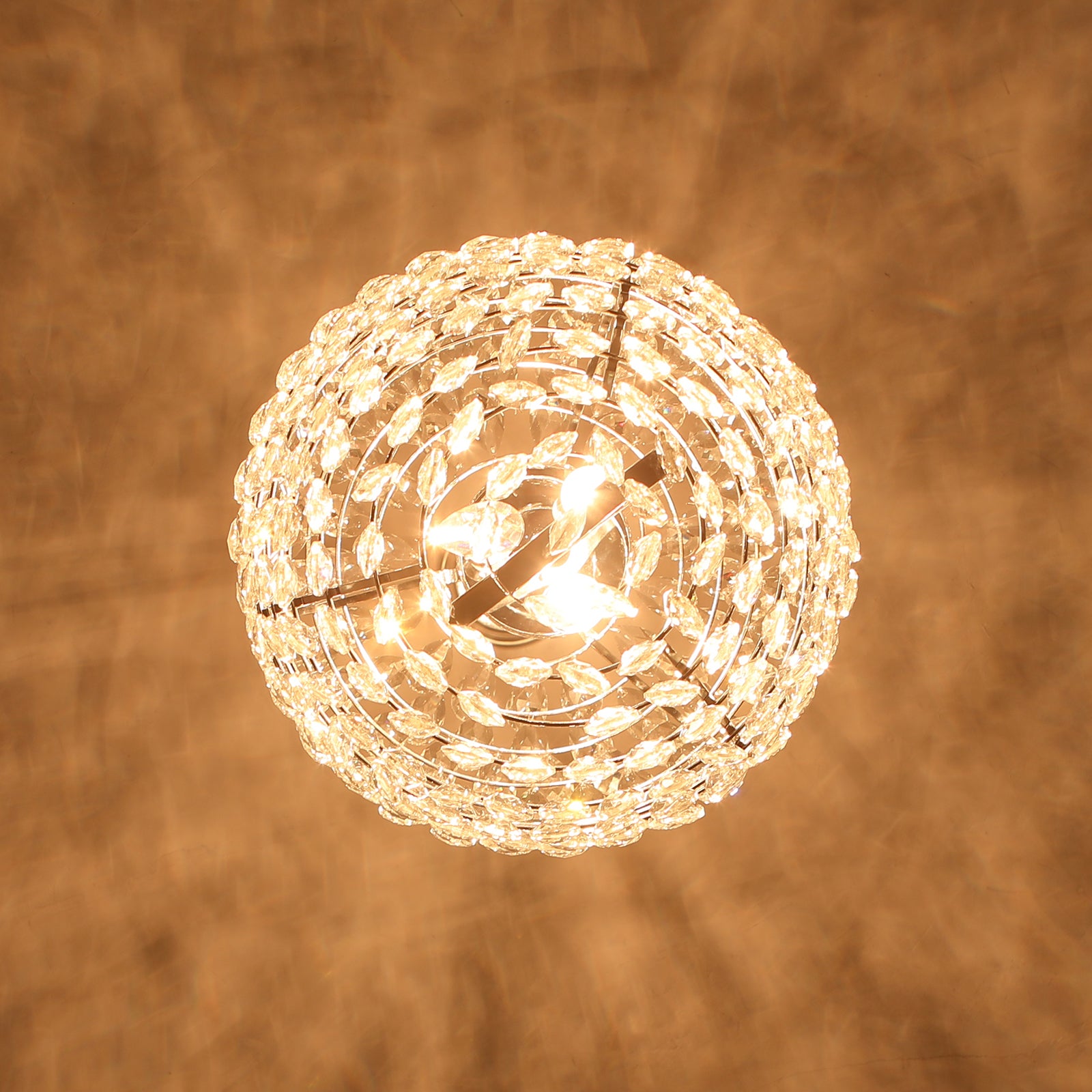 Glowlings 6-flammiger Luxus-Kronleuchter mit 35,6 cm breitem ovalem Chromkristall