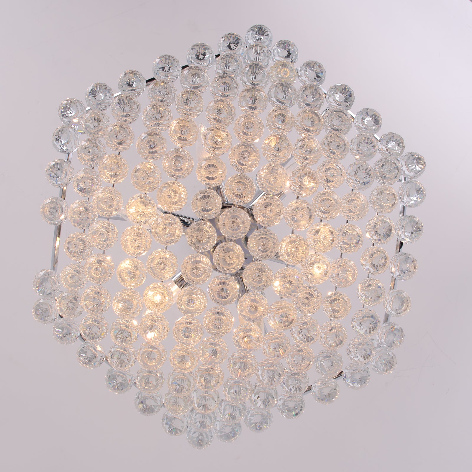 Glowlings 6-flammiger Luxus-Kronleuchter aus verchromtem Royal-Cut-Kristall, 63,5 cm breit
