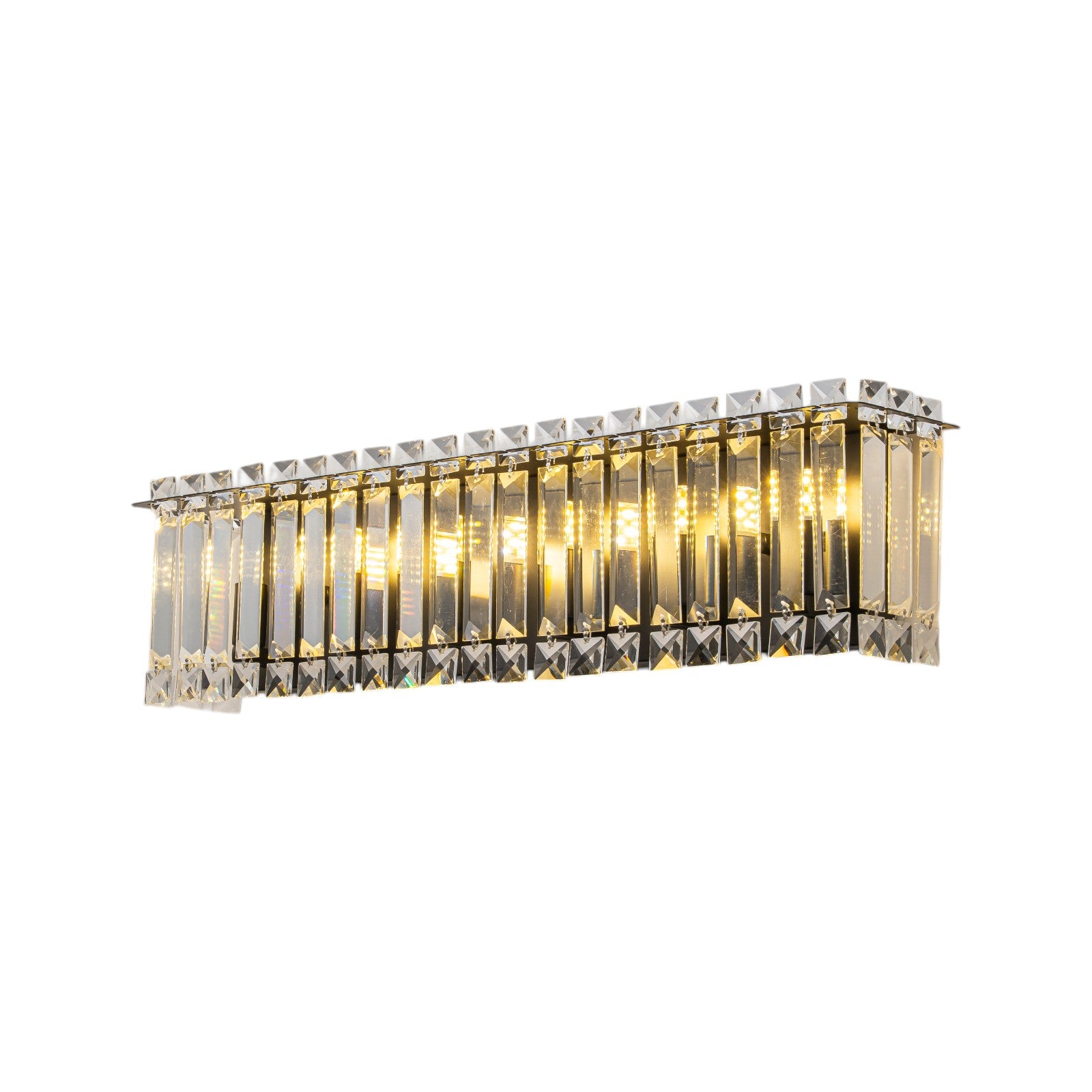 Glowlings 6-Light Modern 23"Wide Dimmable Linear Crystal Bathroom Vanity Light Over Mirror