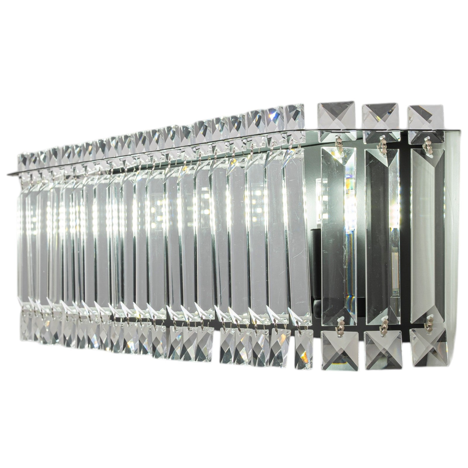 Glowlings 6-Light Modern 23"Wide Dimmable Linear Crystal Bathroom Vanity Light Over Mirror