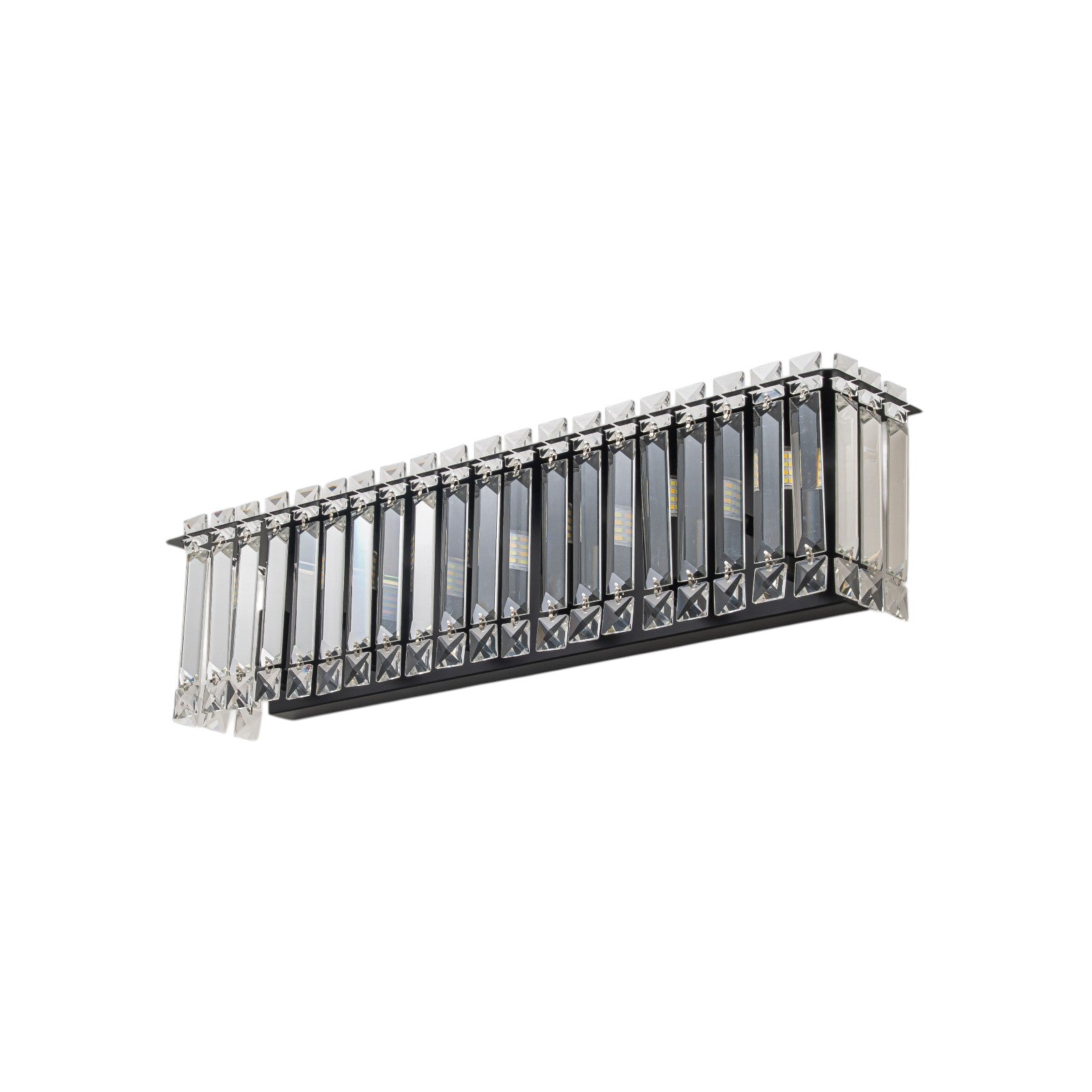 Glowlings 6-Light Modern 23"Wide Dimmable Linear Crystal Bathroom Vanity Light Over Mirror