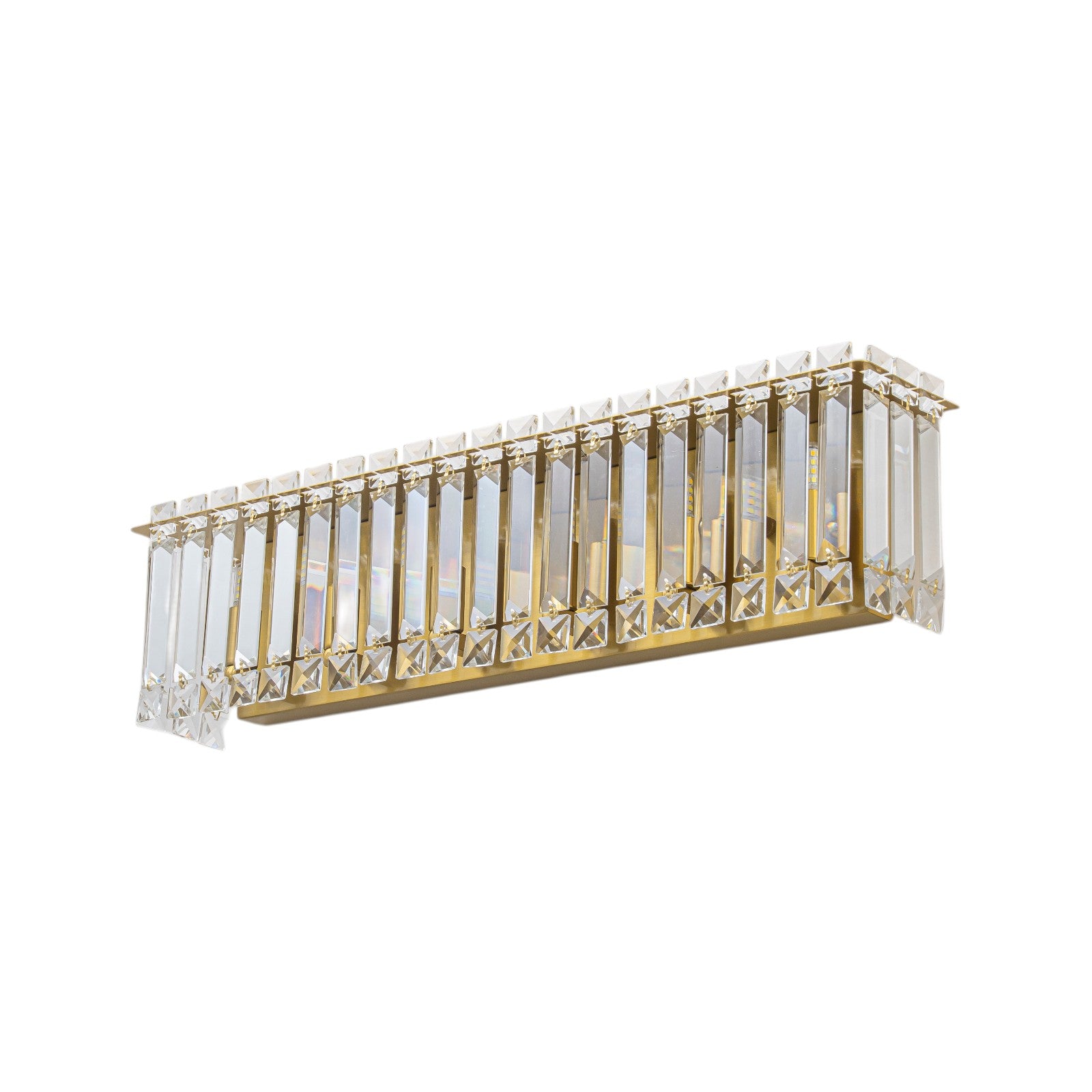 Glowlings 6-Light Modern 23"Wide Dimmable Linear Crystal Bathroom Vanity Light Over Mirror
