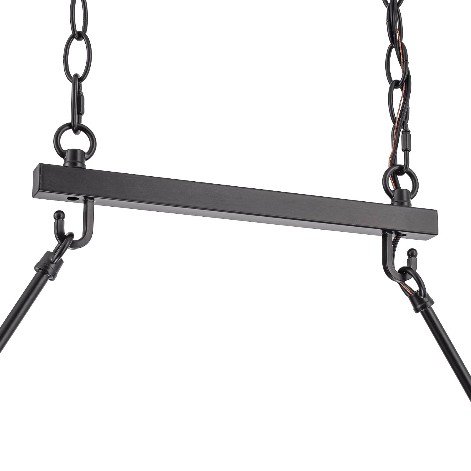 Glowlings 6-flammiger moderner 39" breiter großer linearer Kronleuchter mit Wasserwellenmuster aus klarem Glas