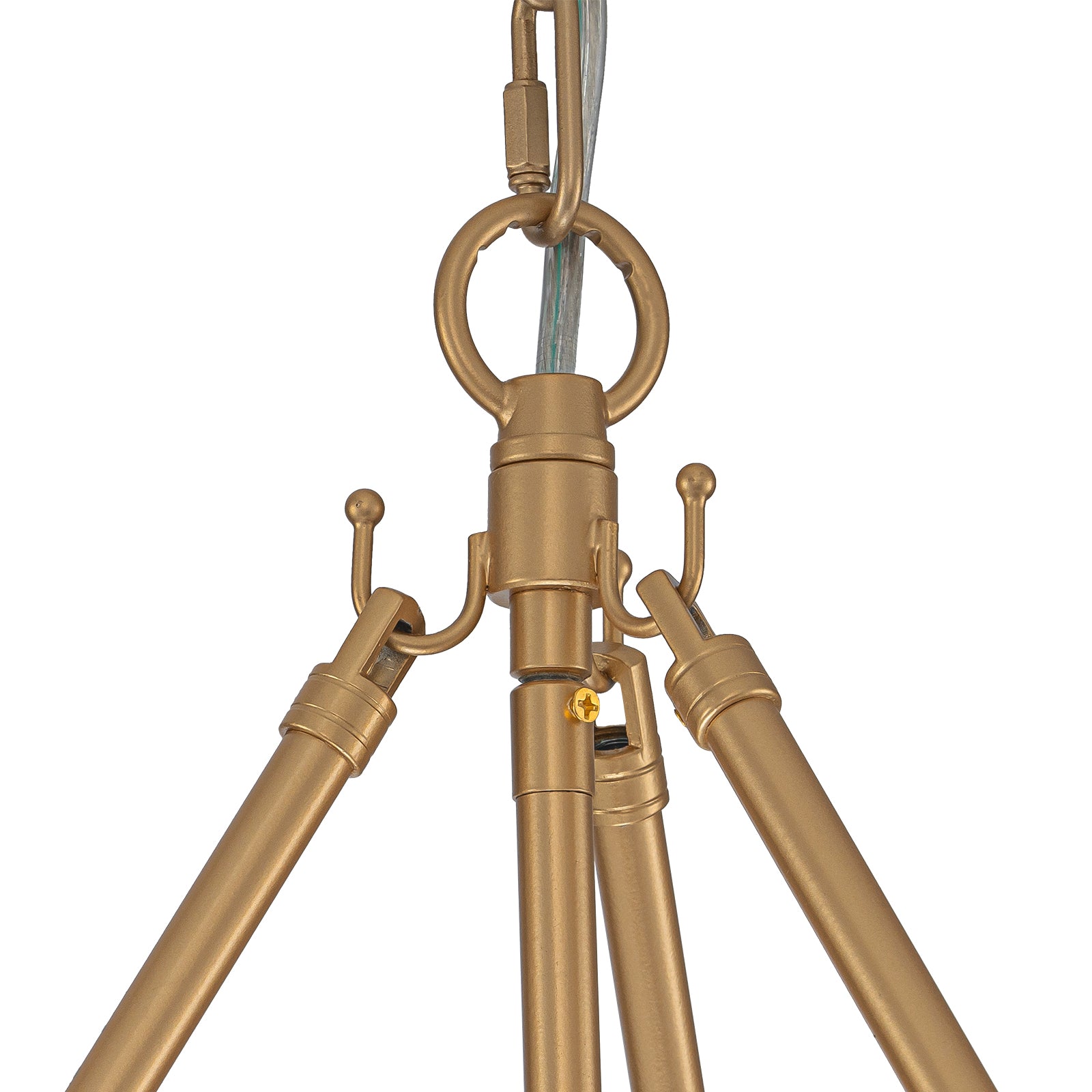 Glowlings 6-flammiger moderner 24" breiter Trommel-Kronleuchter aus strukturiertem Wasserwellenglas