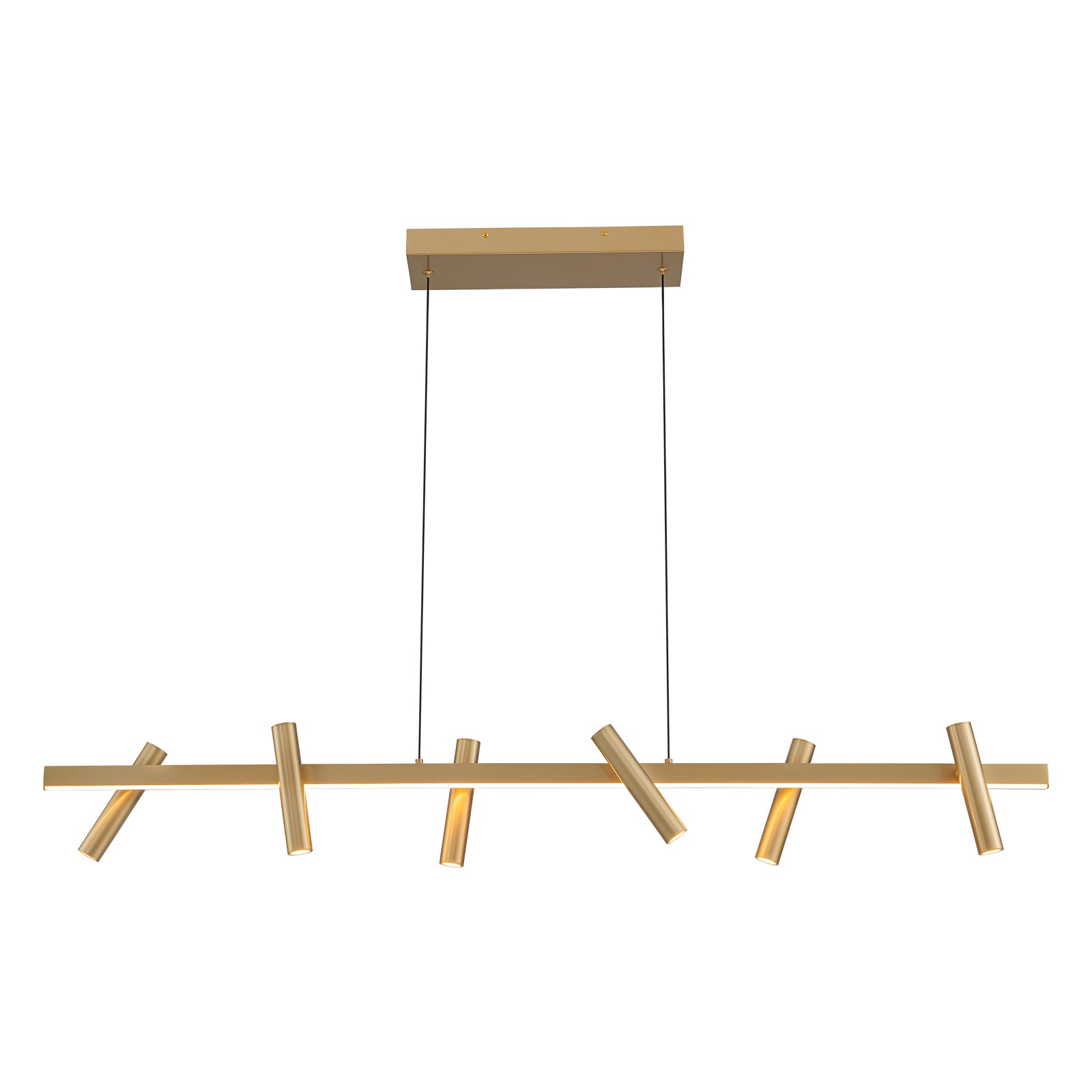Glowlings 7-flammig, modern, 119,4 cm breit, LED-Strahler, lineare Pendelleuchte, Inselleuchte