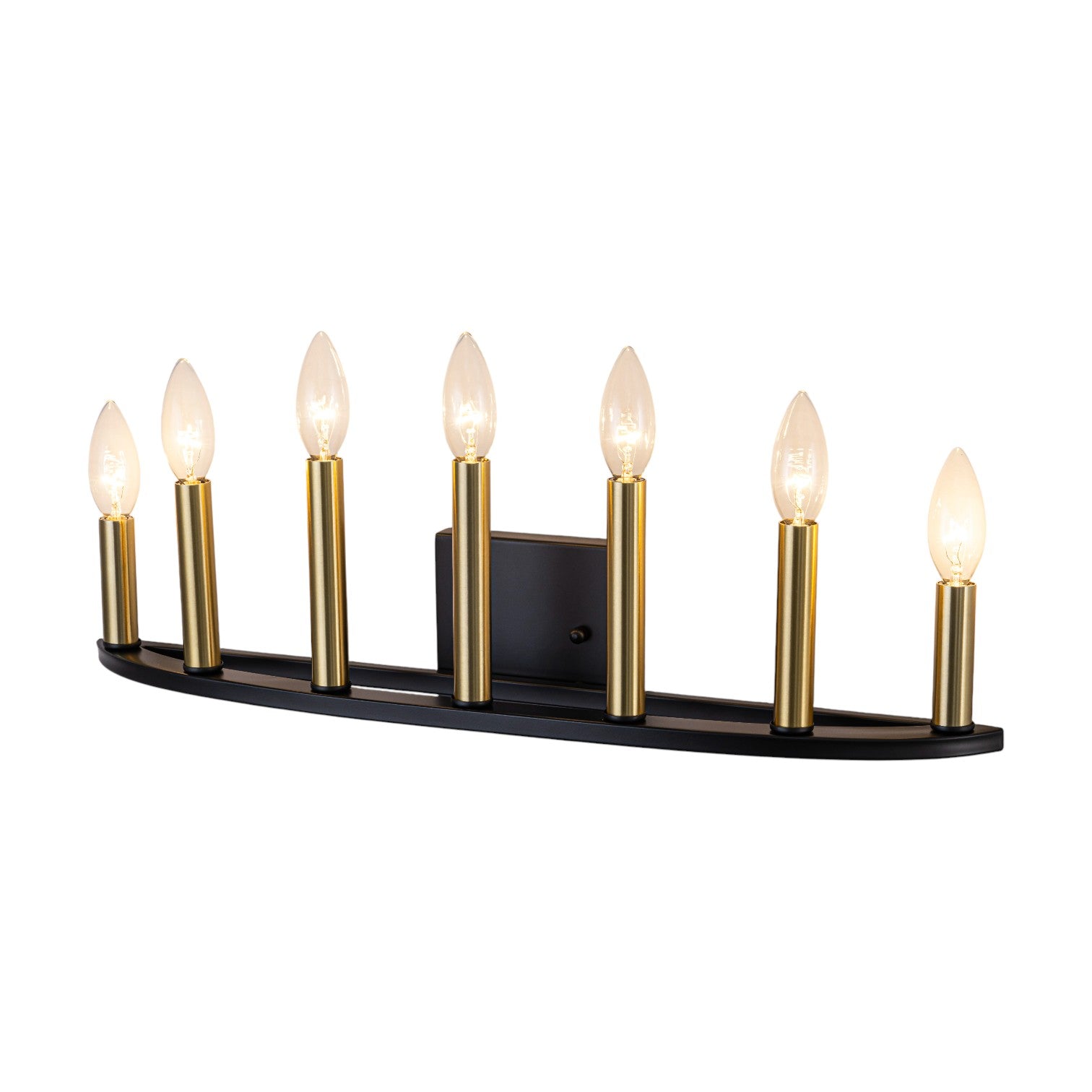 Glowlings 7-Light Traditional 23"Wide Aged Brass Candelabra Wall Sconce Bathroom Vanity Light