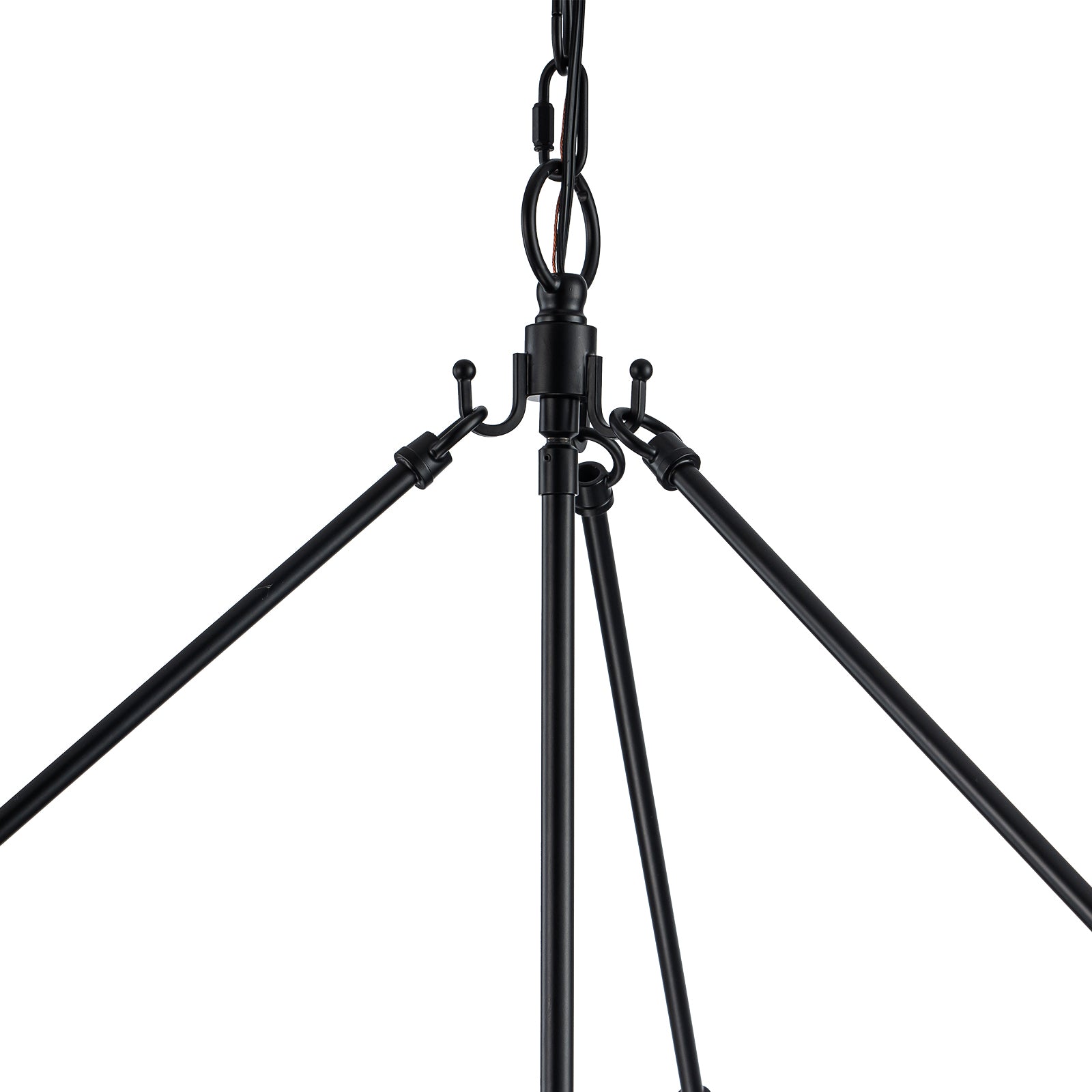Glowlings 9-Light Modern 28"Wide 2-Tier Black Round Handcrafted Water Ripple Clear Glass Chandelier