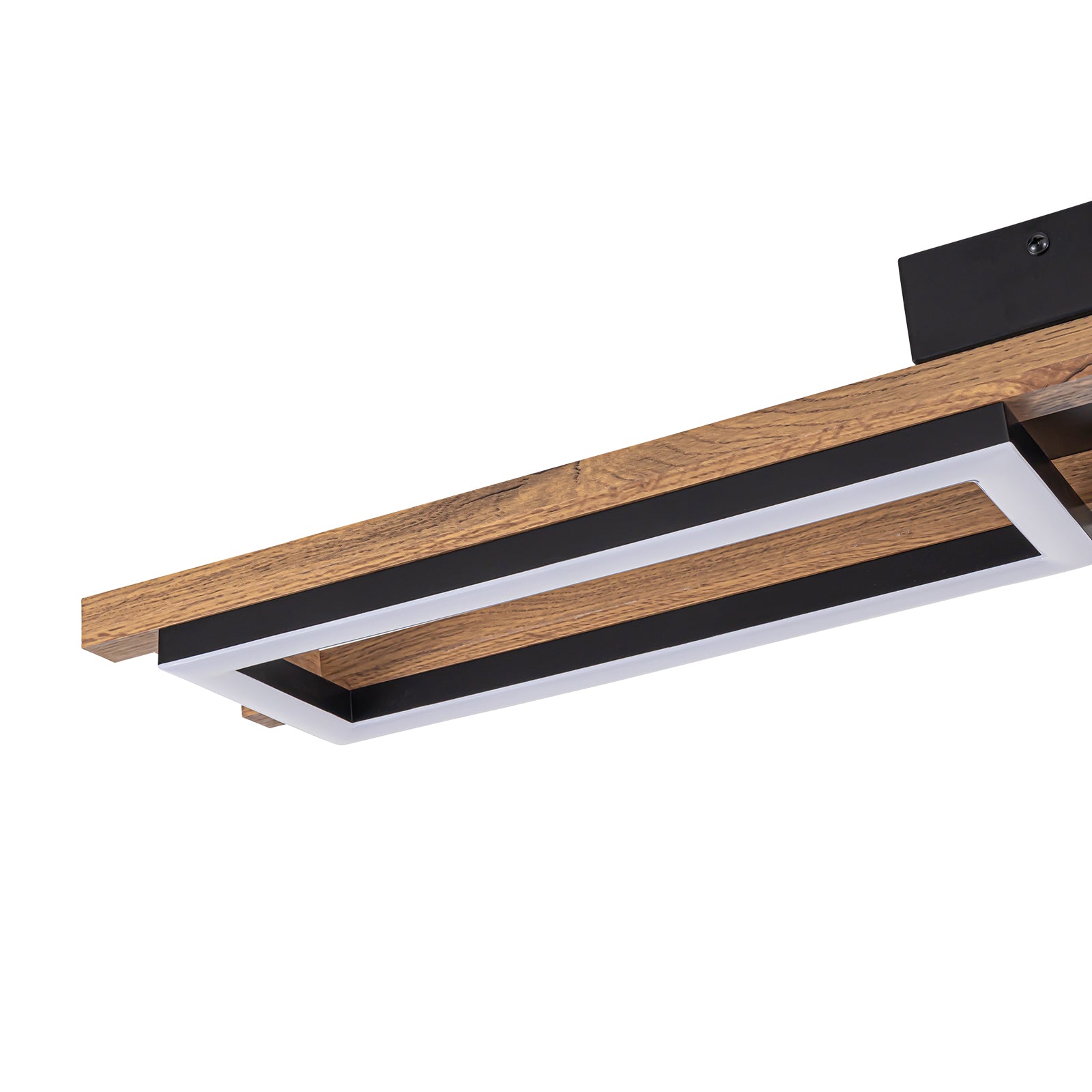 Glowlings Farmhouse 3-Licht 40"Breite Integrierte Rechteck Holz LED Unterputz