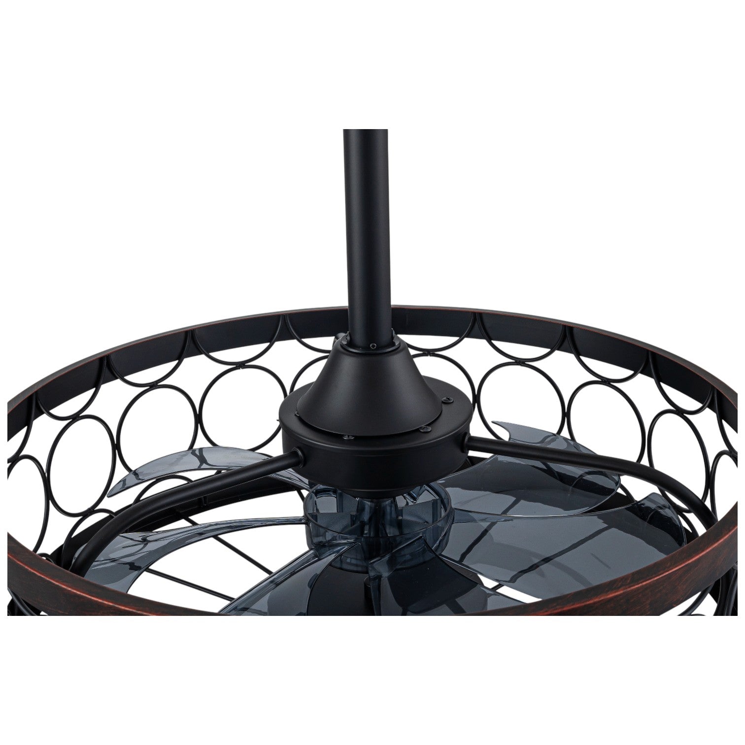 Glowlings 1-Light Industrial 20''Wide Black Caged LED 3CCT Indoor Ceiling Fan with Light