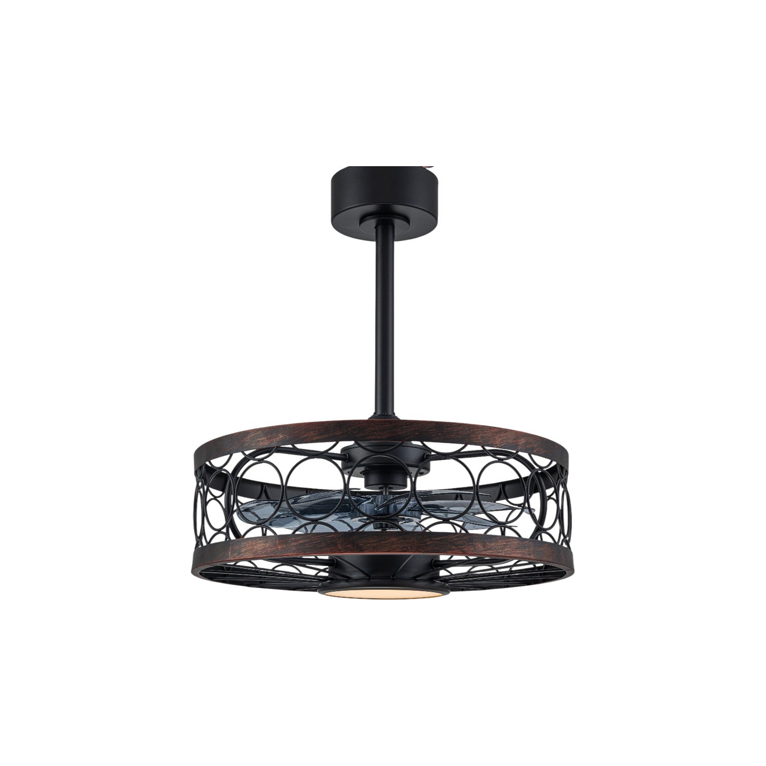 Glowlings 1-Light Industrial 20''Wide Black Caged LED 3CCT Indoor Ceiling Fan with Light