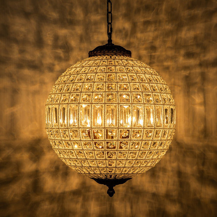 Glowlings 1/3/5-Licht Luxus Messing Globus Kristall Kronleuchter Für Wohnzimmer