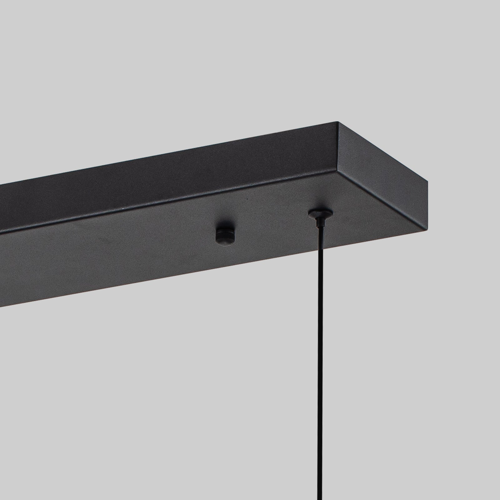Glowlings 3-flammige minimalistische 48" breite mattschwarze LED-Linear-Pendelleuchte, Inselleuchte
