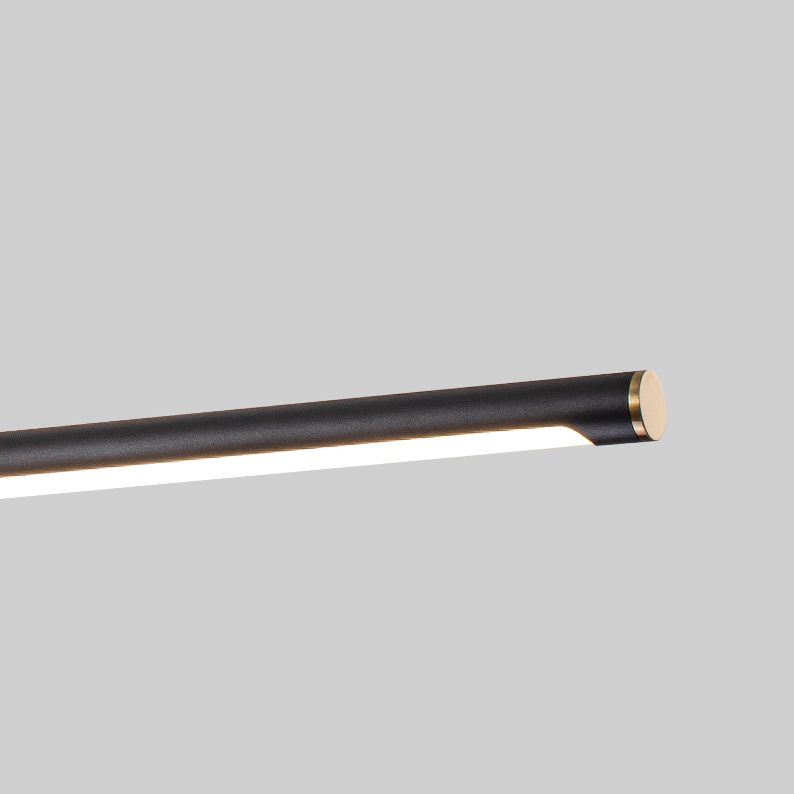 Glowlings 3-flammige minimalistische 48" breite mattschwarze LED-Linear-Pendelleuchte, Inselleuchte