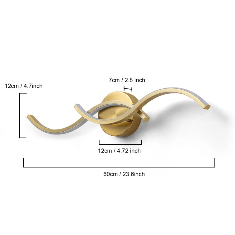 Glowlings Moderne 2-Licht Curve Kreuzung Dimmbare LED Eitelkeit Licht Für Badezimmer
