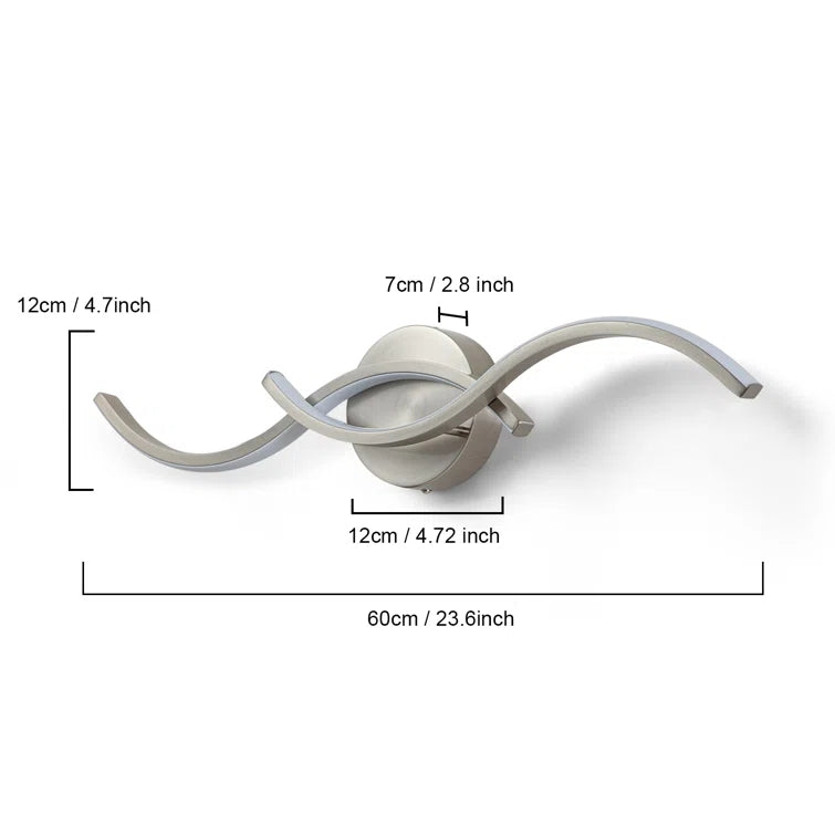 Glowlings Moderne 2-Licht Curve Kreuzung Dimmbare LED Eitelkeit Licht Für Badezimmer