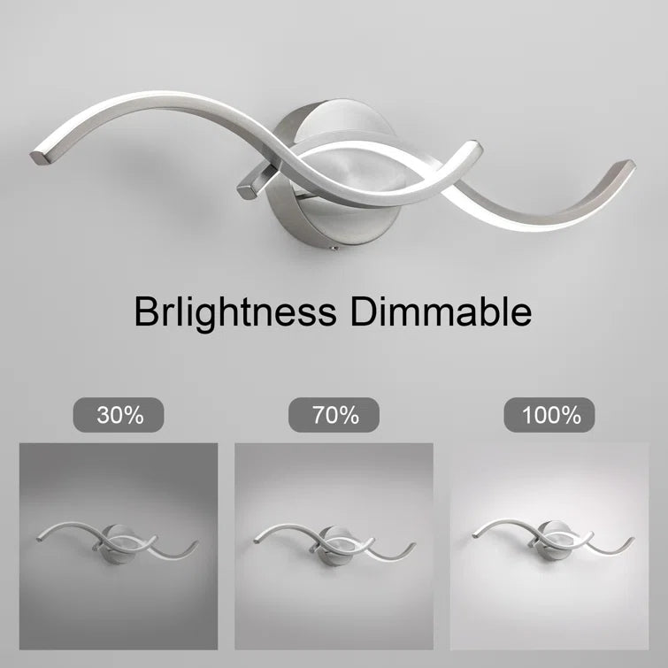 Glowlings Moderne 2-Licht Curve Kreuzung Dimmbare LED Eitelkeit Licht Für Badezimmer