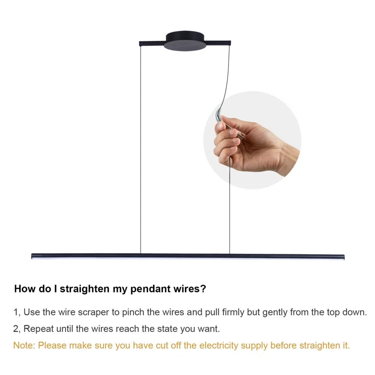 Glowlings 1-flammige minimalistische, verstellbare, dimmbare lineare LED-Pendelleuchte