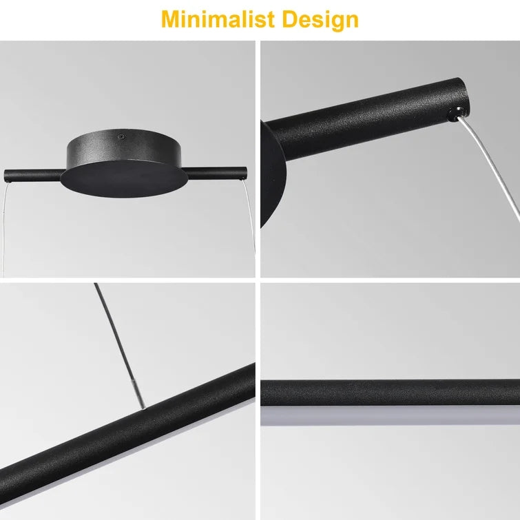 Glowlings 1-flammige minimalistische, verstellbare, dimmbare lineare LED-Pendelleuchte