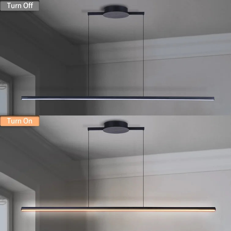 Glowlings 1-flammige minimalistische, verstellbare, dimmbare lineare LED-Pendelleuchte
