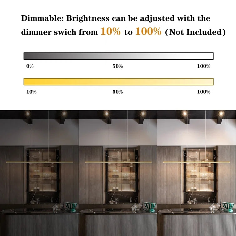 Glowlings 1-flammige minimalistische, verstellbare, dimmbare lineare LED-Pendelleuchte
