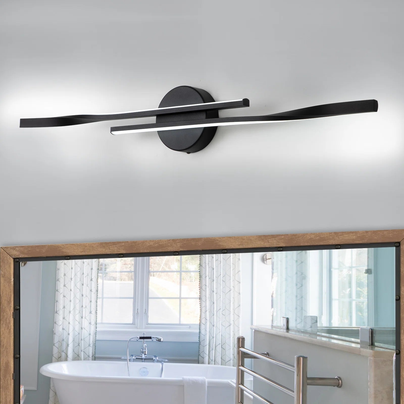 Glowlings 2-flammige, moderne, dimmbare LED-Kosmetikleuchte