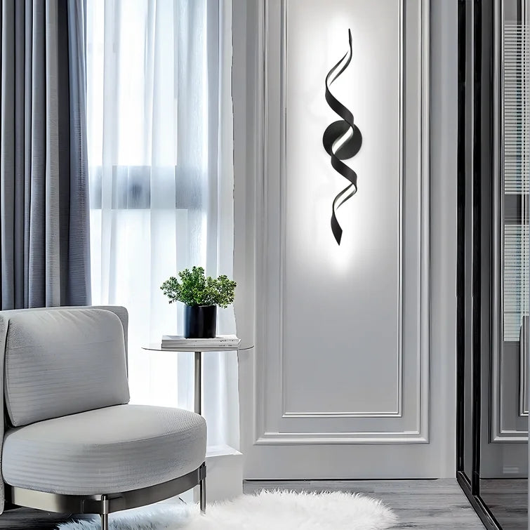 Glowlings Moderne Einzelleuchte, dimmbares Spiraldesign, LED-Waschtischleuchte für Badezimmer, Wohnzimmer, Flur