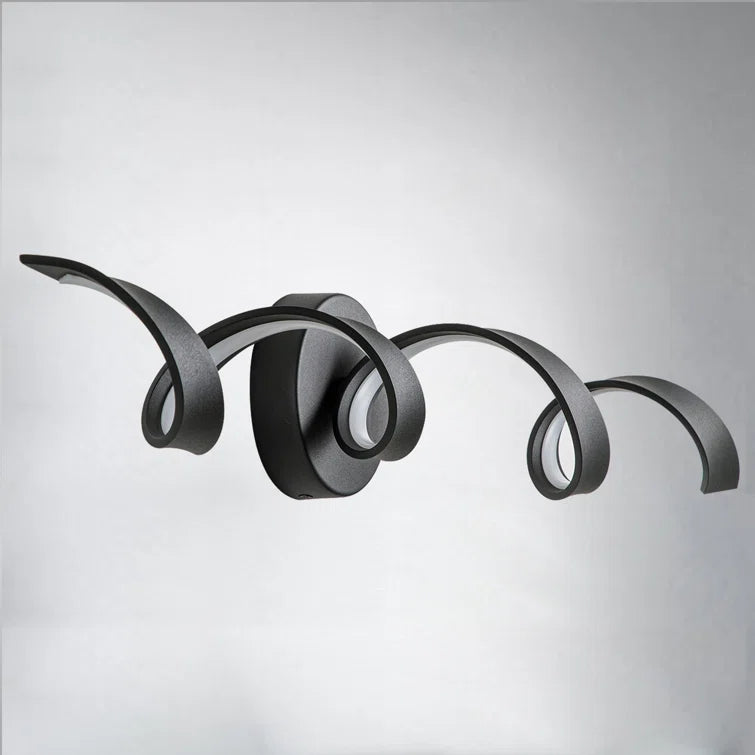 Glowlings Modern Single Light Dimmable Spiral LED Vanity Light for Bathroom Living Room Hallway