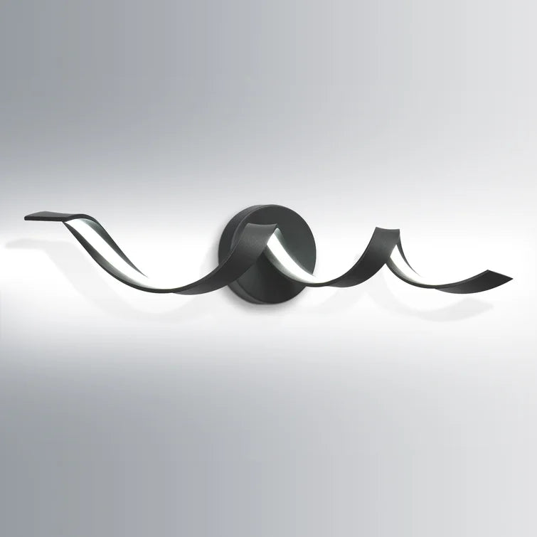Glowlings Moderne Einzelleuchte, dimmbares Spiraldesign, LED-Waschtischleuchte für Badezimmer, Wohnzimmer, Flur