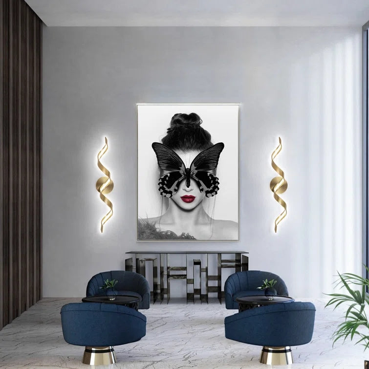 Glowlings Moderne Einzelleuchte, dimmbares Spiraldesign, LED-Waschtischleuchte für Badezimmer, Wohnzimmer, Flur