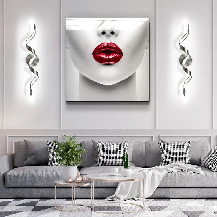 Glowlings Moderne Einzelleuchte, dimmbares Spiraldesign, LED-Waschtischleuchte für Badezimmer, Wohnzimmer, Flur