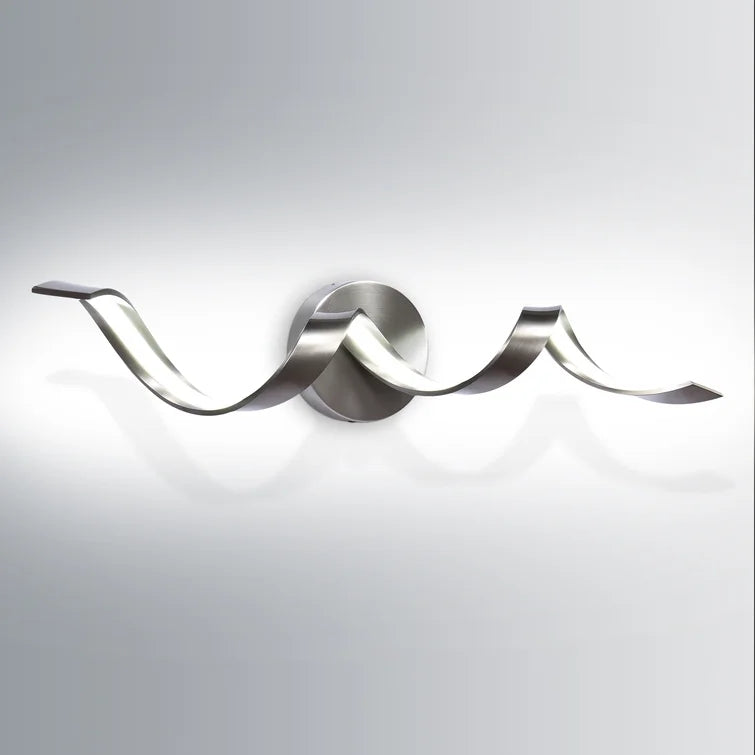 Glowlings Moderne Einzelleuchte, dimmbares Spiraldesign, LED-Waschtischleuchte für Badezimmer, Wohnzimmer, Flur