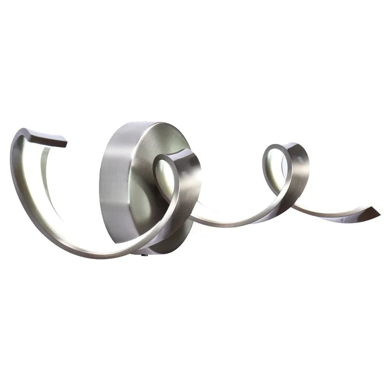 Glowlings Moderne Einzelleuchte, dimmbares Spiraldesign, LED-Waschtischleuchte für Badezimmer, Wohnzimmer, Flur