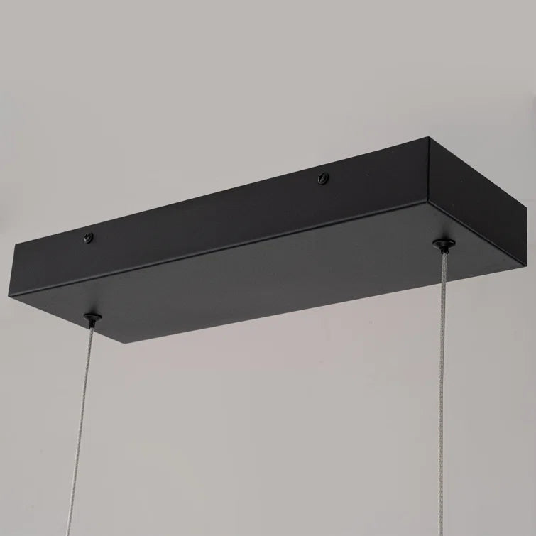 Glowlings 1-flammige minimalistische 41'' breite lineare LED-Holz-Pendelleuchte, Inselleuchte