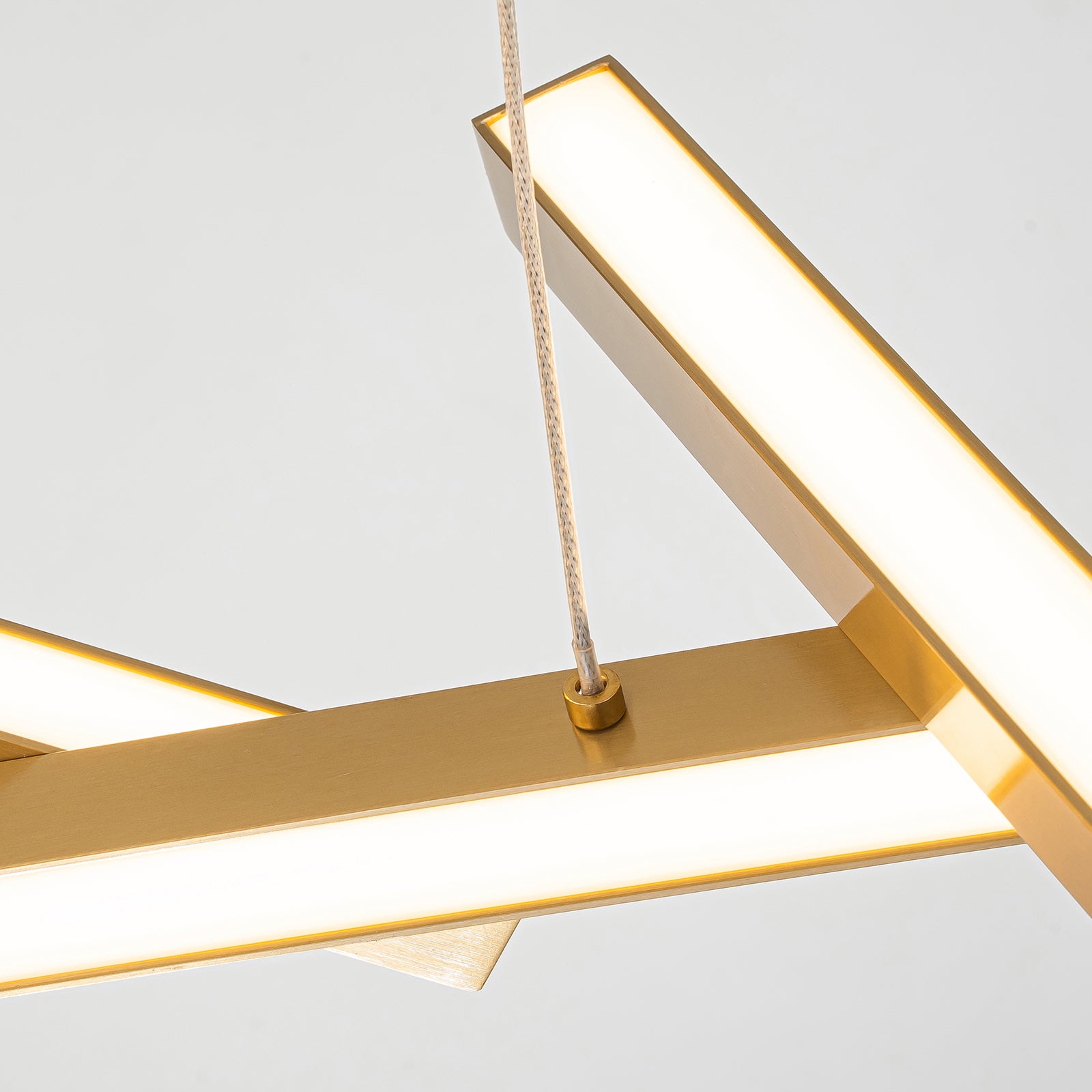 Glowlings 10-Light 30"Wide Modern Chaos Crossed Linear Integrated LED Chandelier