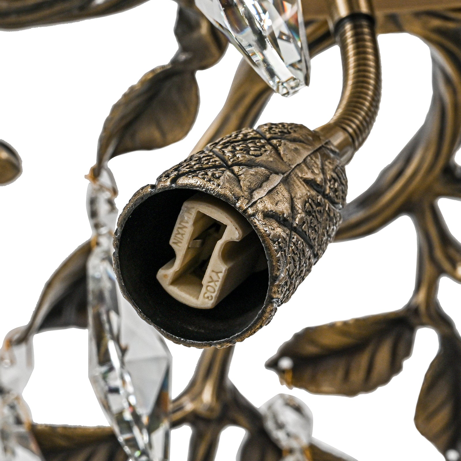 Glowlings 10-Light 47"Wide French Vintage Large Bronze Branches Linear Crystal Chandelier