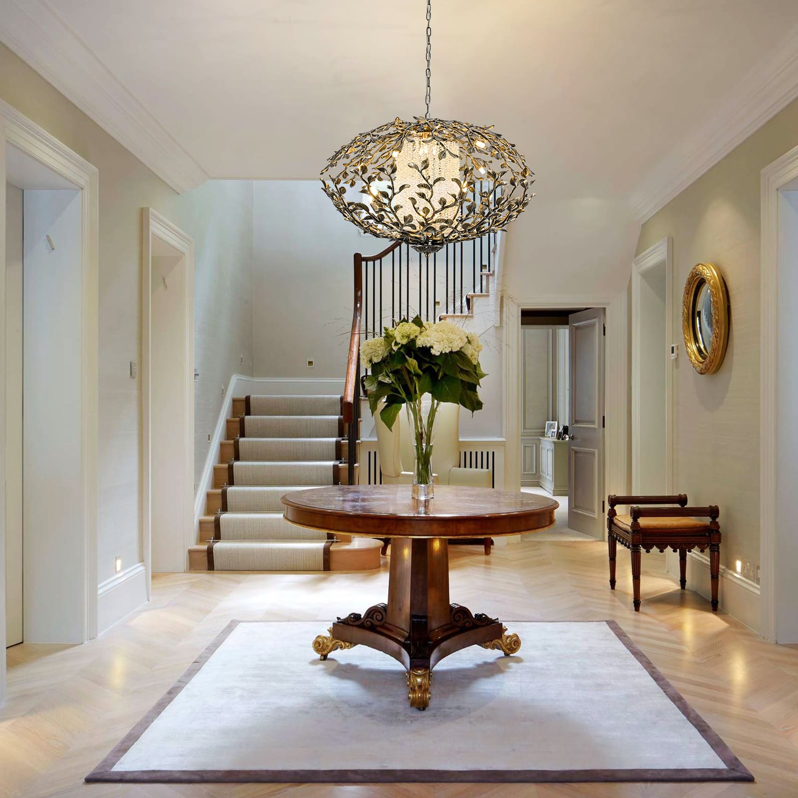 Crystal sphere chandelier on sale