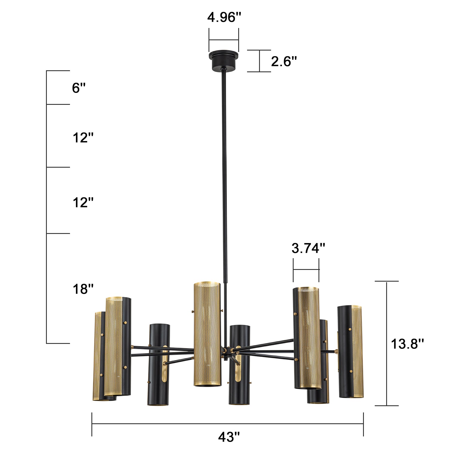 Glowlings 16-Light 43‘’Wide Large Brass Troy Lighting Design Sphere Mikka Chandelier