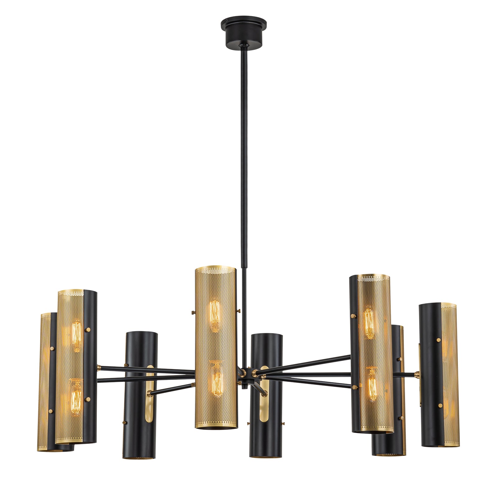 Glowlings 16-Light 43‘’Wide Large Brass Troy Lighting Design Sphere Mikka Chandelier