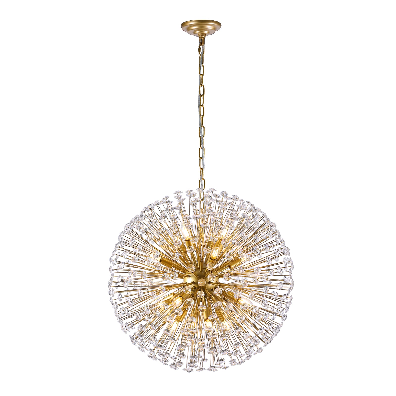 Glowlings 16-Light Modern 30"Wide Vintage Globe Sputnik Sphere Crystal Chandelier