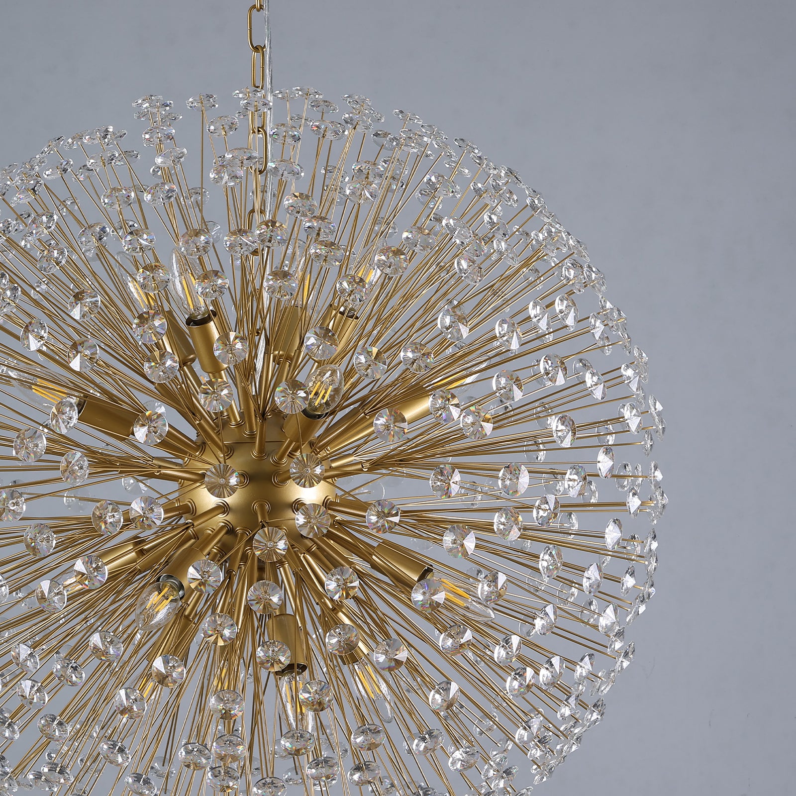 Glowlings 16-Light Modern 30"Wide Vintage Globe Sputnik Sphere Crystal Chandelier