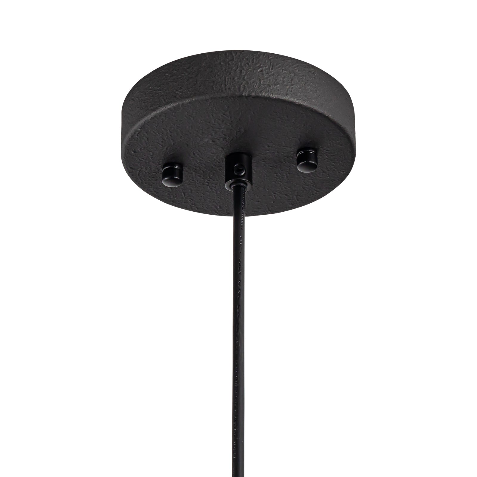 Glowlings 1-Light Modern 23"Wide Oversized Flat Cone Black Dome Pendant Light
