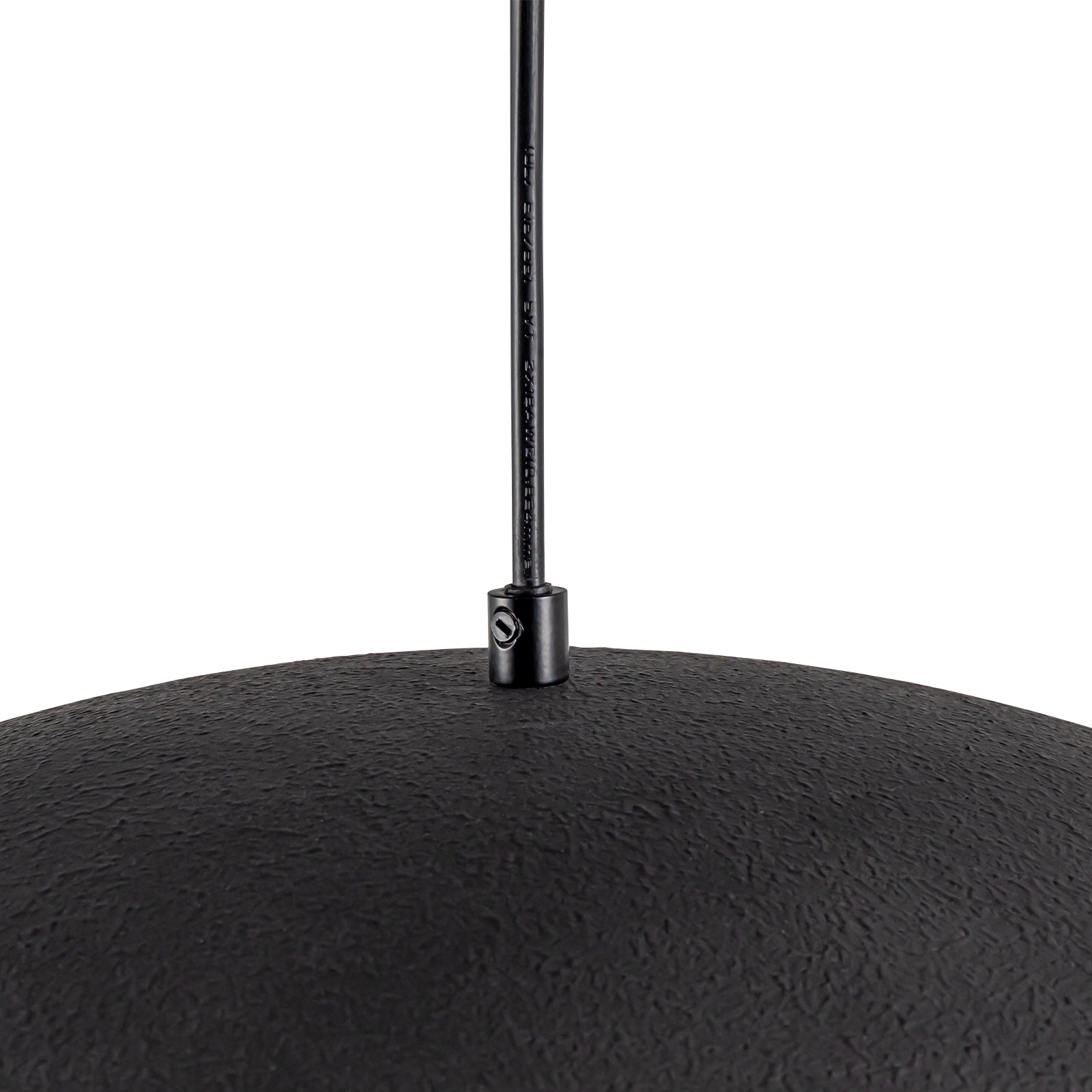 Glowlings 1-Light Modern 23"Wide Oversized Flat Cone Black Dome Pendant Light