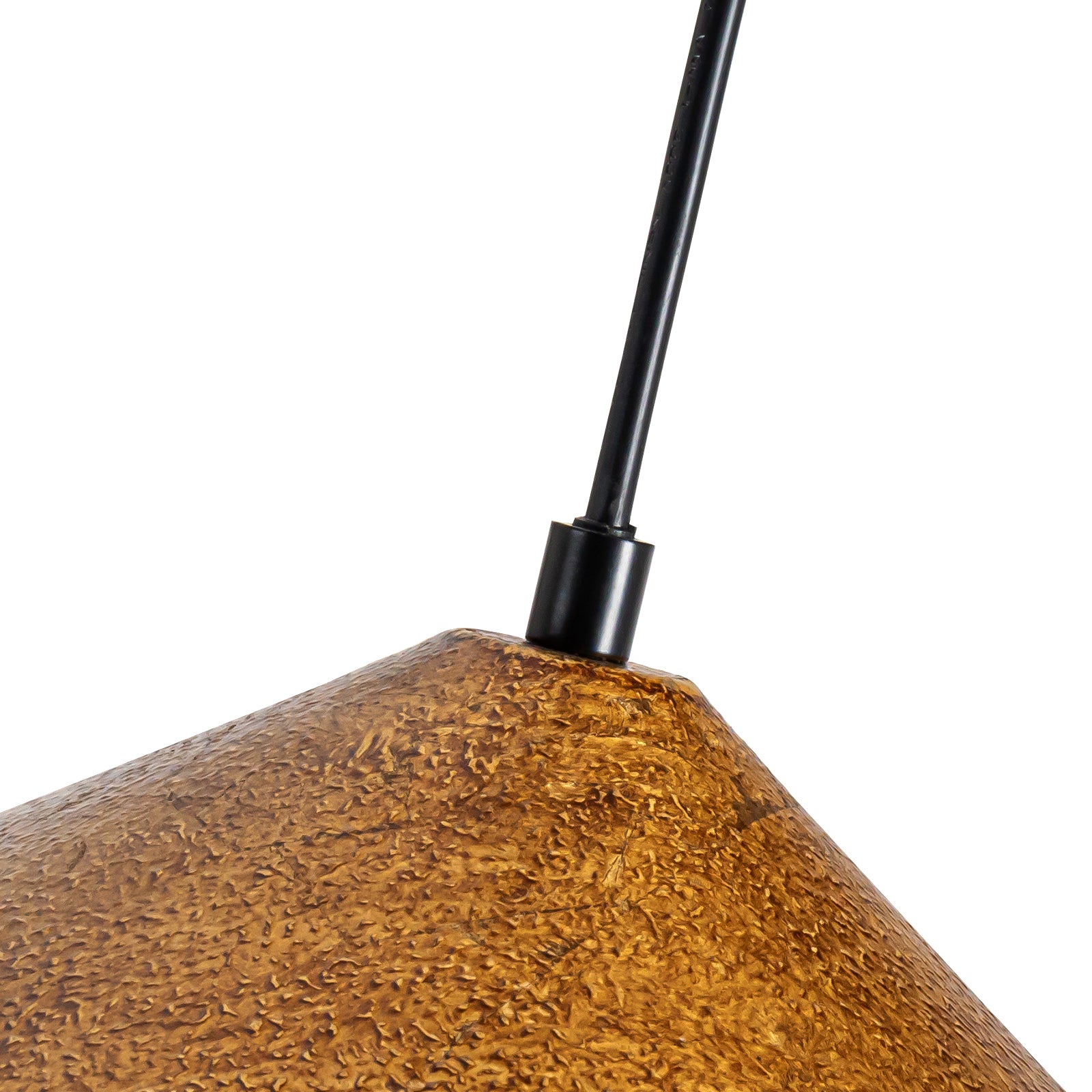 Glowlings 1-Light 25"Wide Oversized Farmhouse Antique Textured Gold Cone Dome Pendant Light