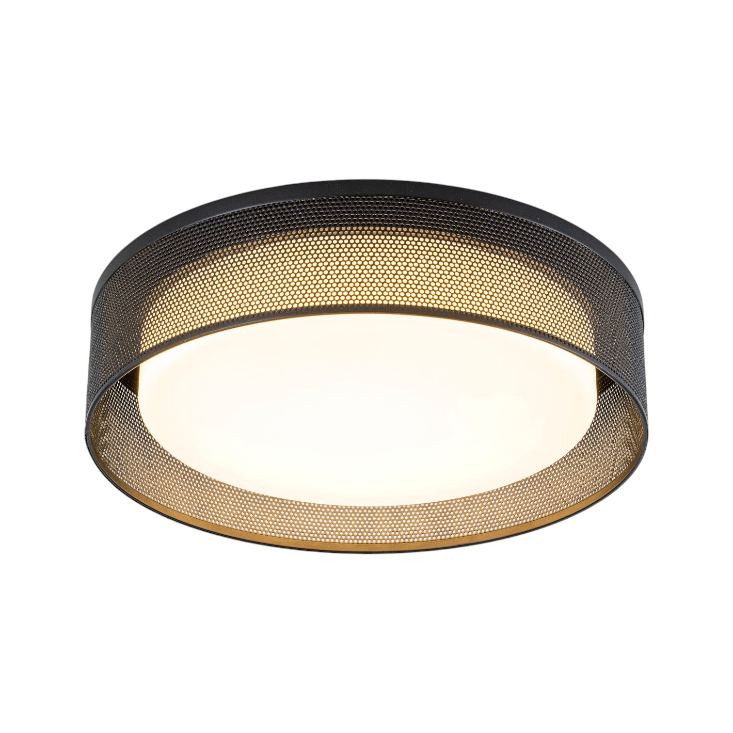 Glowlings 1-Light Modern 13"Wide Black Round LED Flush Mount with 5-CCT Selectable Switch