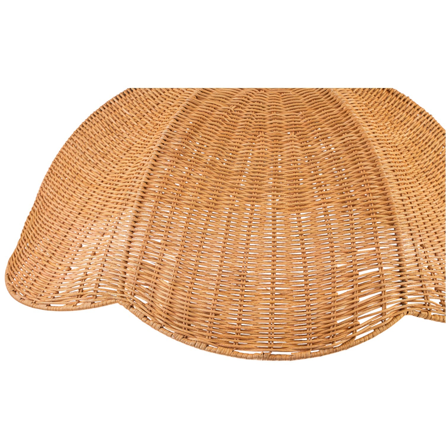 Glowlings 1-Light Boho 24"Wide Rattan Handwoven Natural Wicker Dome Pendant Light
