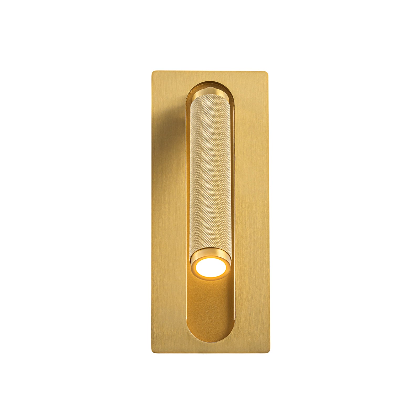 Glowlings 1-Light Modern Brass Bedside Reading Sconce 360° Flexible Spotlight with Knurled Detail & Swivel Arm
