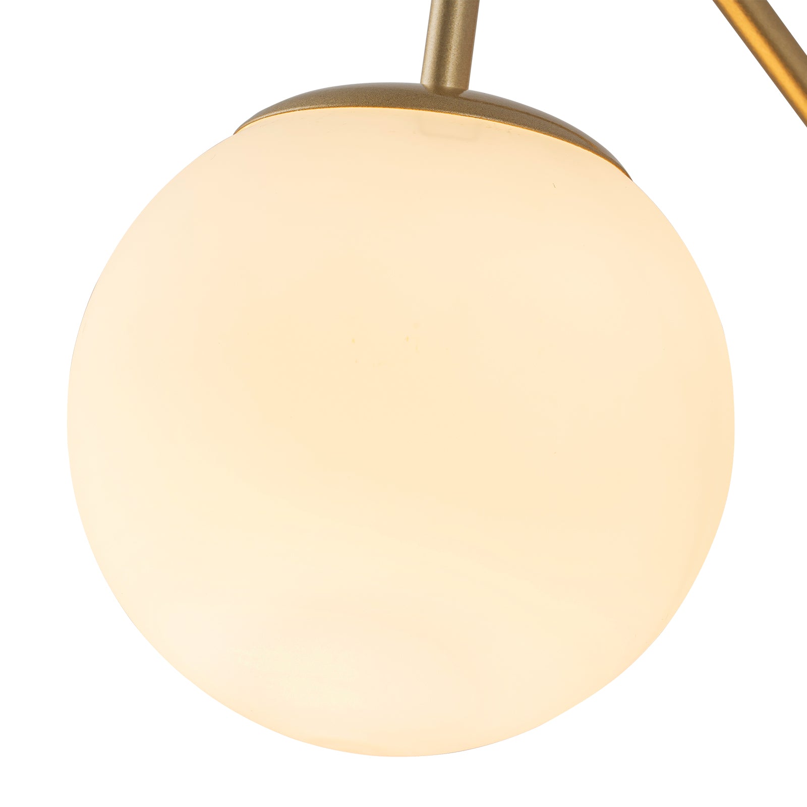 Glowlings Modern 1-Light Brass Globe Opal Glass Bathroom Wall Sconce