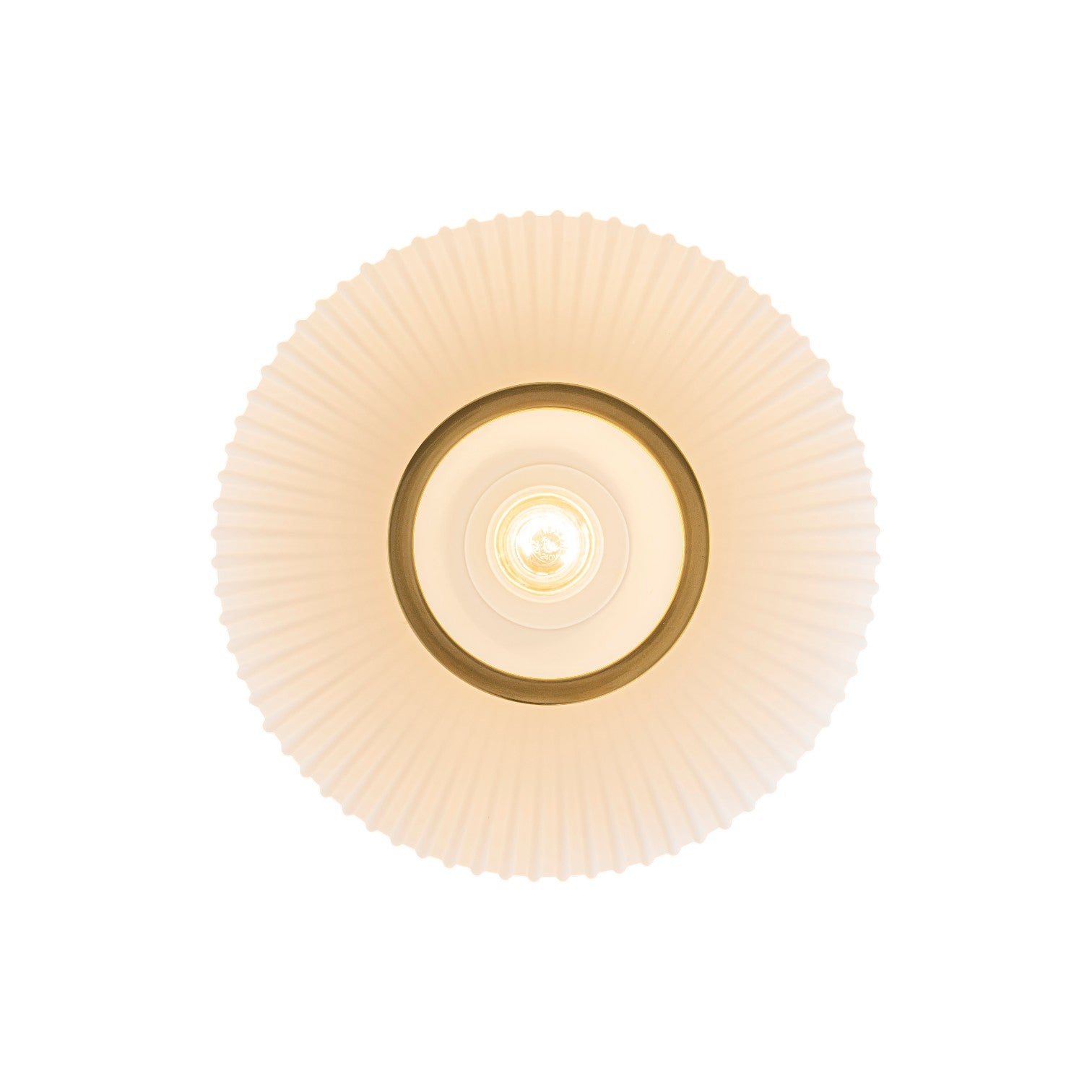 Glowlings Modern 1-Light Brushed Brass Fluted Frosted Glass Globe Pendant Light for Kitchen Island