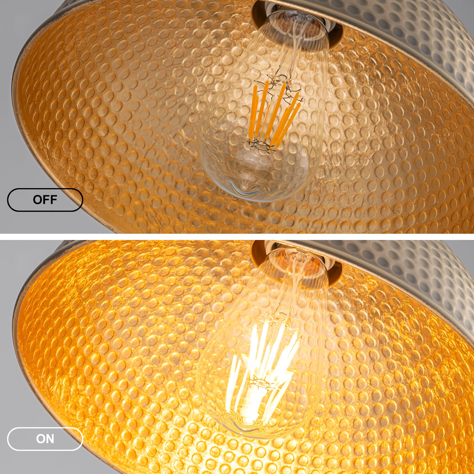 Glowlings 1-Light Farmhouse 10"Wide Antique Bronze Hammered Wood Dome Pendant Light Island Light