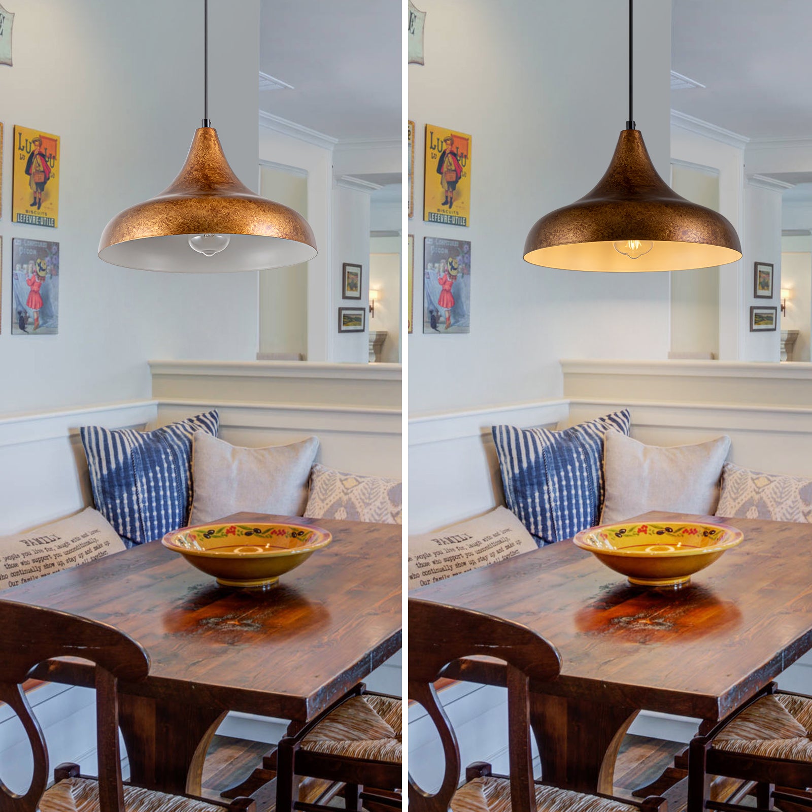 Copper hanging kitchen lights outlet